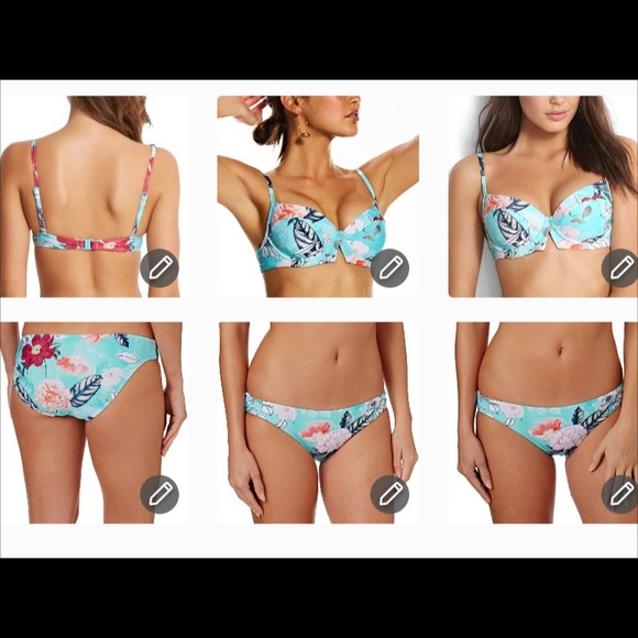 Seafolly Iceberg Modern Love V Wire Bustier Sz6 & Hipster Bottom Sz8 Mix Sz Set - Picture 13 of 16